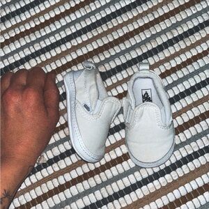 Vans Kids White Slip-On Shoes